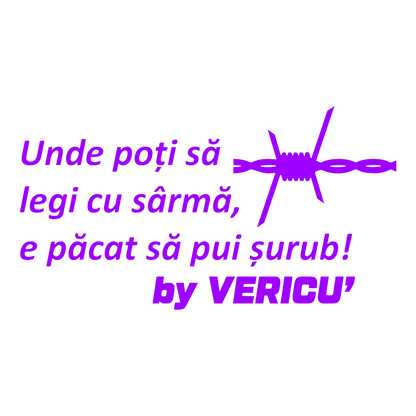 Sticker - UNDE POTI SA LEGI CU SARMA