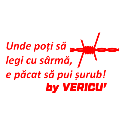 Sticker - UNDE POTI SA LEGI CU SARMA