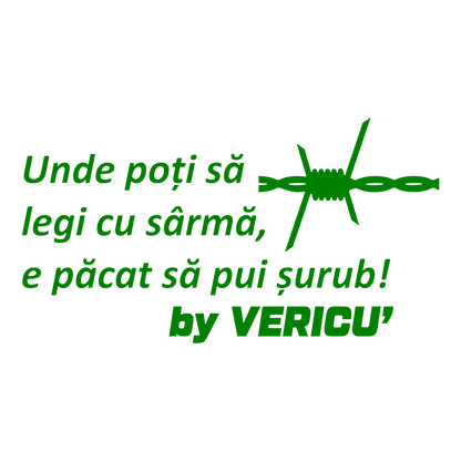 Sticker - UNDE POTI SA LEGI CU SARMA