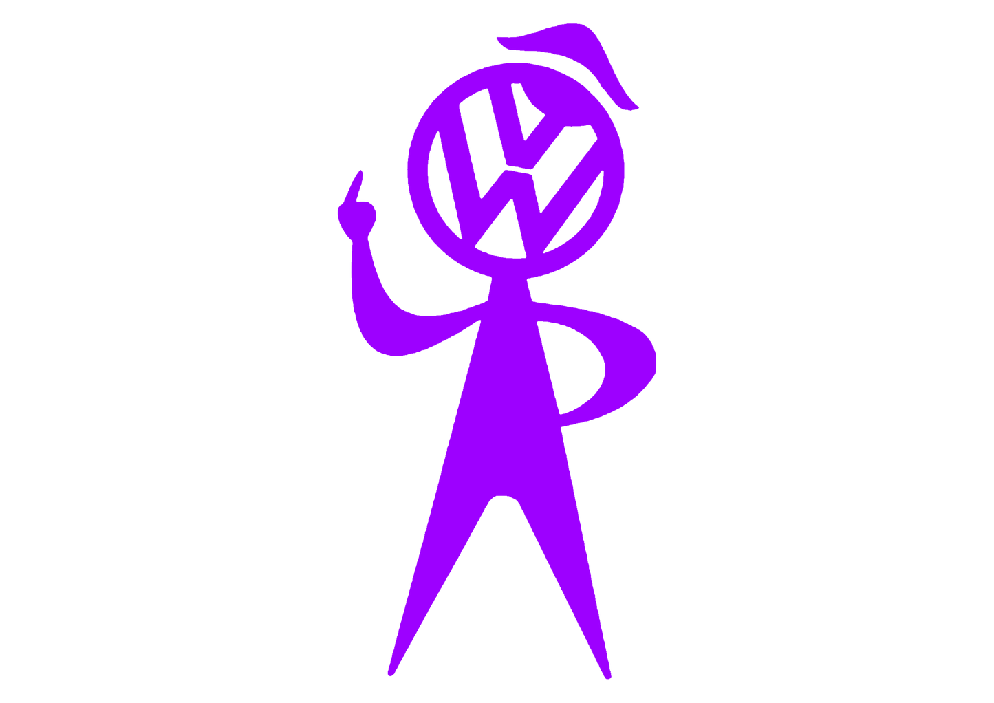 Sticker - VOLKSWAGEN MIDDLE FINGER