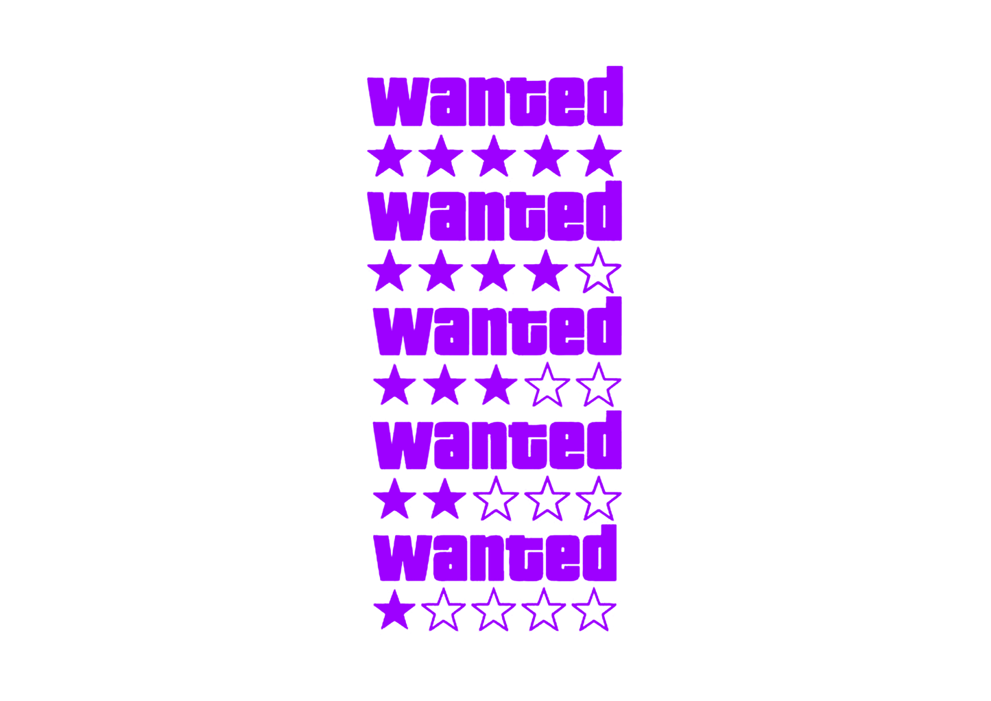 Sticker - GTA WANTED