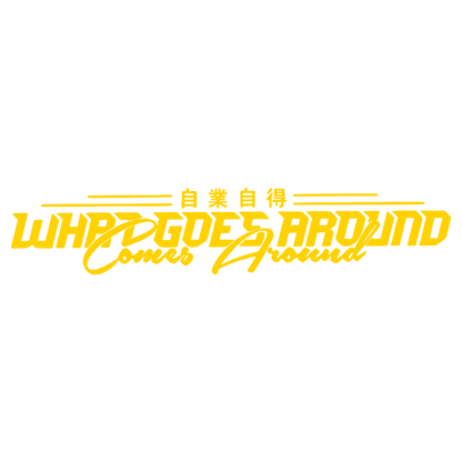 Sticker Parbriz - WHAT GOES AROUND COMES AROUND