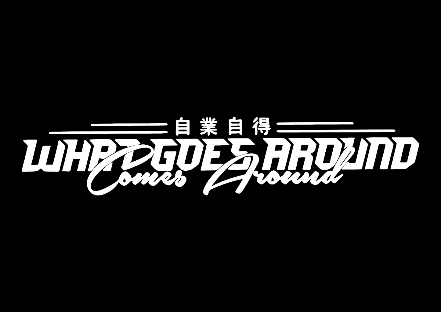 Sticker Parbriz - WHAT GOES AROUND COMES AROUND